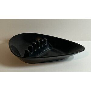 Boomerang Black Ashtray Vintage MCM Anholt Coin Trinket Dish Paintbrush Palette